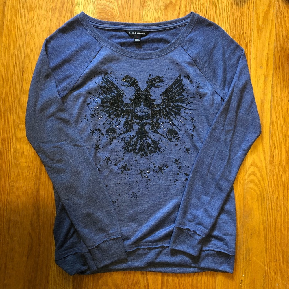Rock & Republic Glitter Crest Star Sequin Shirt